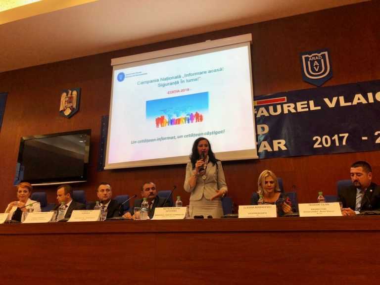 Campania naţională “Informare acasă! Siguranță în lume!” la Reşiţa, Timişoara şi Arad