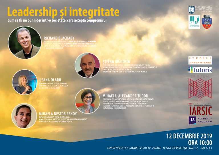  „Leadership si integritate”,